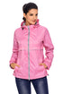 Sexy Pink Women Zipper Lapel Suit Blazer with Foldable Sleeve